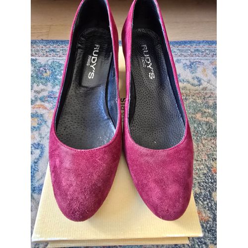 Escarpins Rouges Daim Rudy's T38