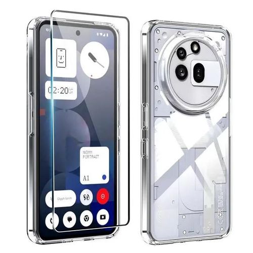 Coque Pour Nothing Phone (3a) Pro - Housse Etui Silicone Gel Fine + Verre Trempe - Transparent Tpu