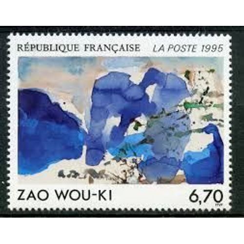 Art : Oeuvre De Zao Wou Ki Année 1995 N° 2928 Yvert Et Tellier Luxe