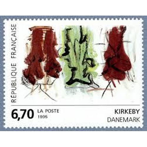 Art : Oeuvre De Per Kirkeby Année 1995 N° 2969 Yvert Et Tellier Luxe