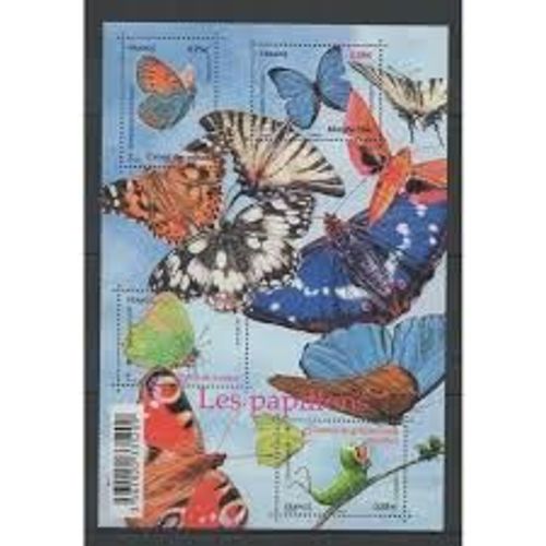 Série Nature (24) : Les Papillons Feuillet 4498 Année 2010 N° 4498 4499 4500 4501 Yvert Et Tellier Luxe
