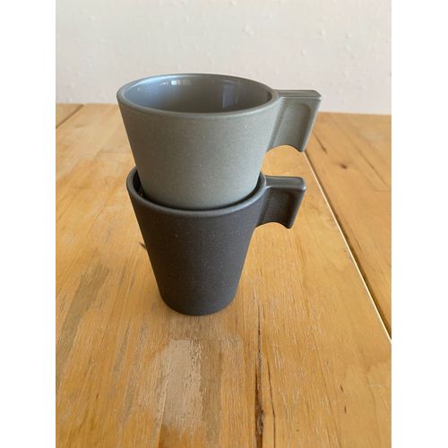 Rare : 2 Tasses Expresso Loft Stony Luminarc Clair Et Foncé