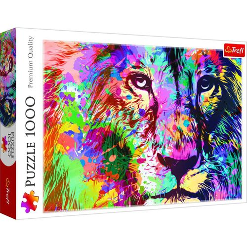 Puzzle 1000 Pièces Trefl - Lion Coloré