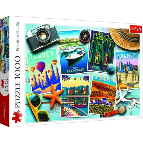 Puzzle 1000 Pièces Trefl - Cartes Postales De Fêtes