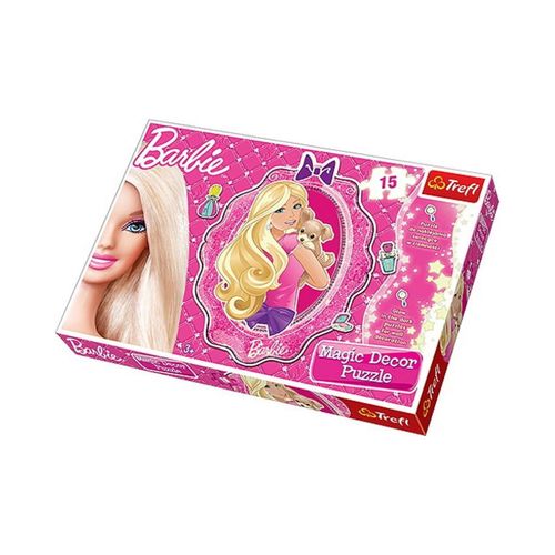 Puzzle Trefl - Barbie Puzzle Décor Magique, 15 Pièces