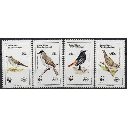 Chypre Turque Timbres Animaux : Les Oiseaux 1990