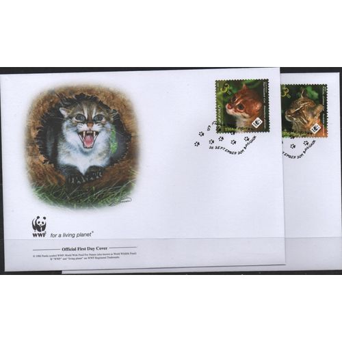 Thaïlande Timbres Les Chats 2011 , 4fdc