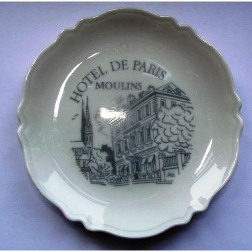 Coupelle Hôtel De Paris Moulins (Allier) En Porcelaine Limoges France Dimensions Diamètre 10cm