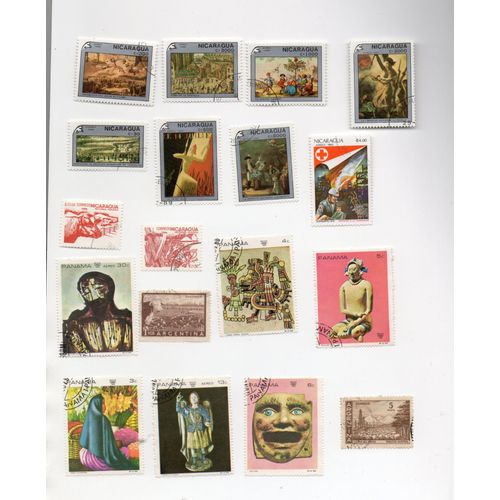 Nicaragua- Panama- Argentine- Lot De 18 Timbres Oblitérés Divers