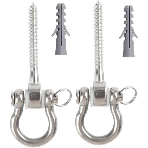 Lot De 2 Crochets De Suspension M8 Pour Hamac, Balançoire, Crochet De Plafond Pour Bois De Béton, Hamac, Véranda, Chaise, Balançoire, Yoga Et Plus Encore En Forme De O.[G217]