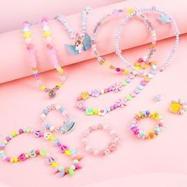 Kit de Fabrication de Bracelets Filles,DIY Charms Bracelet Perles Kit,  Cadeau Jouet Noël pour Enfant Fille 5-13 Ans