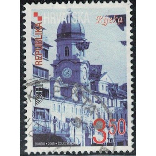 Croatie 2006 Oblitéré Used Tour Horloge De La Ville Korzo Rijeka Y&t Hr 699a Su