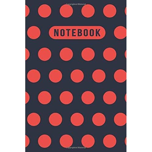 Notebook: Elegant Coral Blue Navy Polka Dot Journal - Lined Journal & Diary For Writing Taking Notes