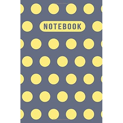 Notebook: Elegant Aegean Teal Blue Yellow Polka Dot Journal - Lined Journal & Diary For Writing Taking Notes