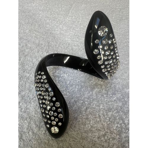Bracelet Cristaluna Serpenti En Cristal Acrylique Noir Swarovski 401 776 00