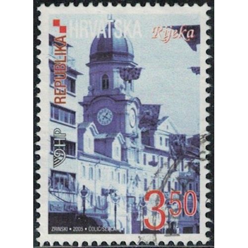 Croatie 2006 Oblitéré Used Tour Horloge De La Ville Korzo Rijeka Y&t Hr 699a Su