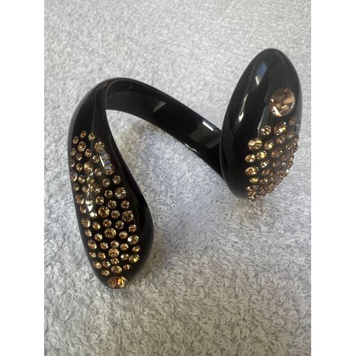 Bracelet Cristaluna Serpenti En Cristal Acrylique Noir Swarovski 401 776 18