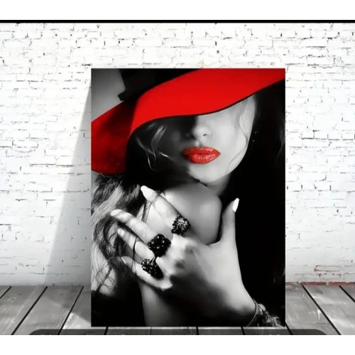 Toile décorative : Femme au chapeau