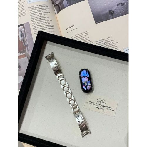 Convient Au Bracelet Xiaomi 9/8, Petit Parfum, Style Chaton, Amour, Métal 9pro8765nfc, Huawei Gt543-Chat Noir Starlight - Huawei Gt3pro 43 Mm ¿20 Mm¿