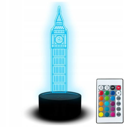 Veilleuse Led Big Ben, Horloge De La Tour De Londres, Tour D'angleterre, Nom Illuminé