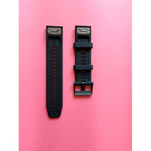 Bracelet En Silicone Noir Quick-Fit 22 Mm Pour Garmin