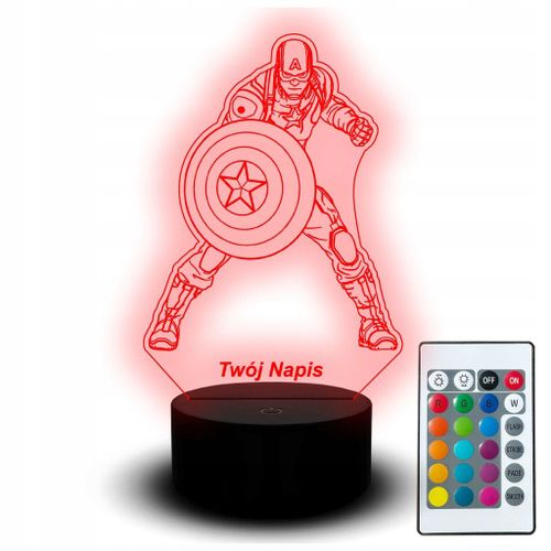 Veilleuse Led Usb Figurine Captain America Avengers Marvel Shield Nom