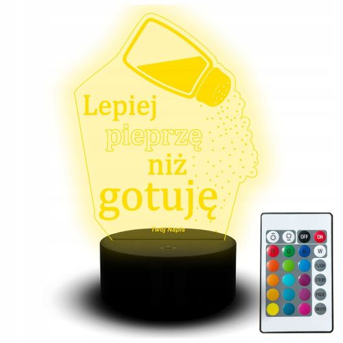 Lampe LED cadeau pour cuisinier/chef humoristique « Je baise mieux »