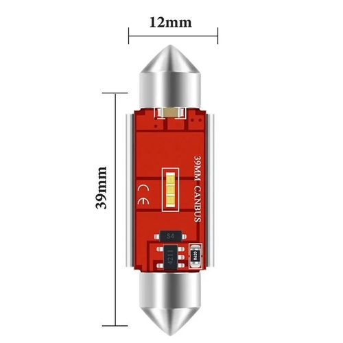 39mm - Festoon-Ampoule Led Lumineuse Canbus, clairage De Plaque De Planificateur De Voiture, Lampe Breton De Lecture Intrieure Automatique, C5w, C10w, 2 Pices