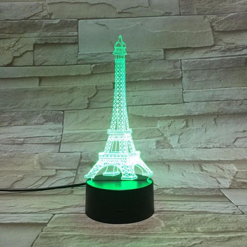 3d Led Lampe Romantique Paris Tour Eiffel Usb Dcor De Partie D'clairage Bureau Atmosphre Veilleuse Multicolore Lampe De Table Cadeau 41