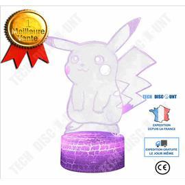 Hmwy-pikachu Petit thermomètre pour enfants Glowing Cube Réveil 7  Changement de couleur avec Date Night Glowi