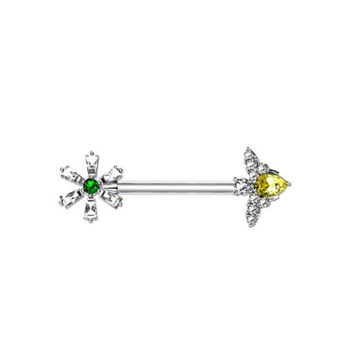 3pcs Anneau De Tton En Forme D'aile D'ange, Clou De Tton, Clou De Langue-Serpent (Yeux Noirs)