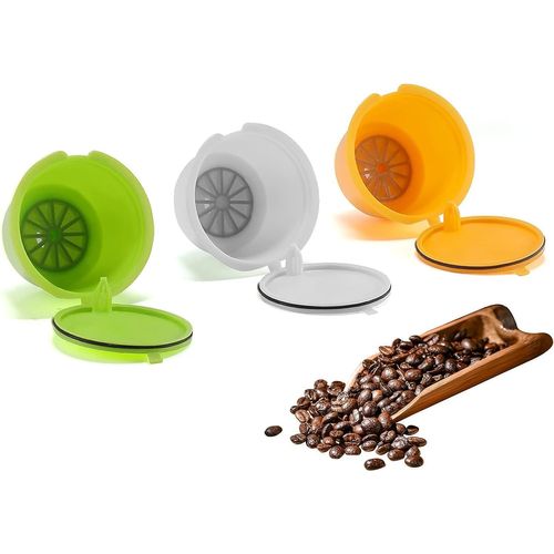 3pcs Capsules Rutilisables Filtres Compatibles Avec Illy Coffee Machine Pour Nescaf Genio Piccolo Esperta Circolo (3 Couleurs)