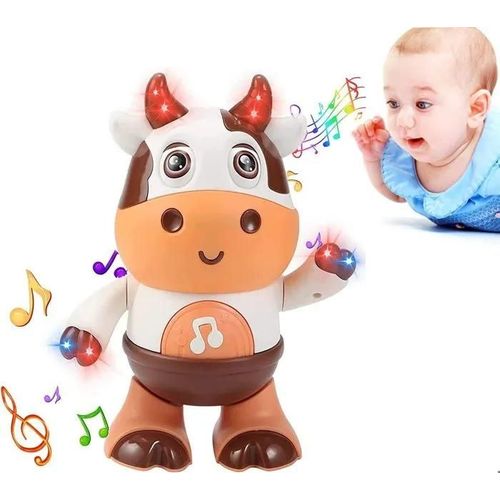 3pcs Jouet Musical Bb De 6  18 Mois, Jouet De Vache Dansante Avec Musique Et Lumires Led, Cadeau D\Anniversaire Nol