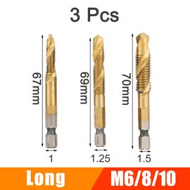 QUARKZMAN 3pcs Taraud À Filetage Droit, M1.6 X 0.35 Métrique