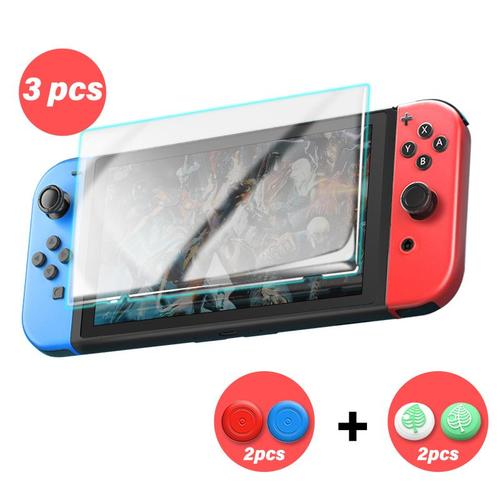 3pcs Pour Le Commutateur - Protecteur D'cran En Verre Pour Nintendo Switch, Film En Verre Pour Switch, Premium Guatemala, Compatible Screen-Nhd, Accessoires