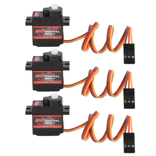 3Pcs RC Servo Lger Haute Torsion Rapide Rponse RC Voiture Servo pour Voilure Fixe RC Avion RC Robot DC 4.8  6V