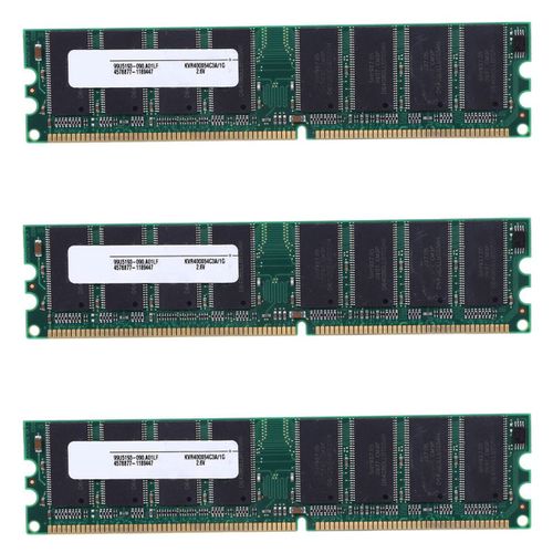 3X 2.6V DDR 400 MHz 1 GB de Mmoire 184 pingles PC3200 Desktop pour RAM CPU GPU APU Non-ECC CL3 DIMM