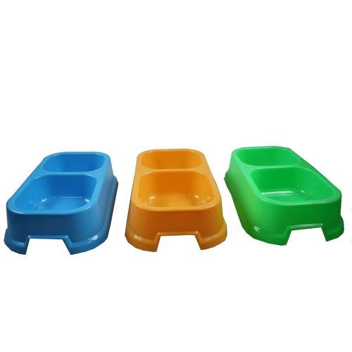 3x Double Bol Pour Chat Chien Petit Animal 25x14cm Gamelle Alimentation Et Eau