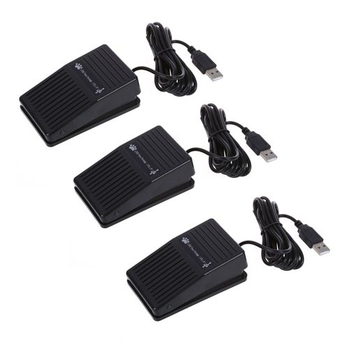 3X USB Interrupteur A Pedale de Controle D'Une Touche Du Clavier pour Les Jeux Informatiques