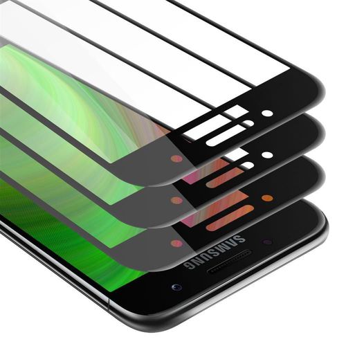 Cadorabo 3x Plein cran Film De Protection Compatible Avec Samsung Galaxy A3 2017 En Transparent Avec Noir - 3x Verre De Protection D'cran Durci (Tempered) D'une Duret De 9h Avec 3d Touch