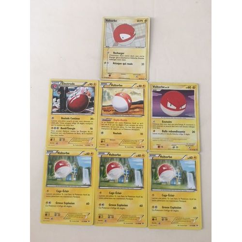 3x Voltorbe 60pv (21/108) + Voltorbe 60pv (81/100) + Voltorbe 40pv (80/101) + Electrode 90pv (22/108) + Voltorbe 50pv (44/146) Pokemon