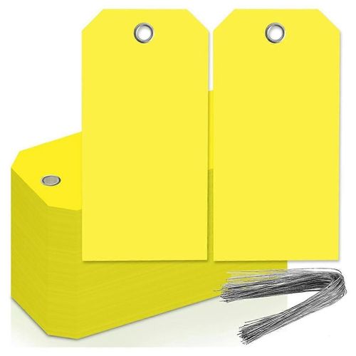 4 3/4 Po X 2 3/8 Po Non tiquettes D'expdition Avec Fil Blanc Robuste tiquettes Volantes Avec Trous Renforcs tiquettes  Bagages Inscriptibles, B