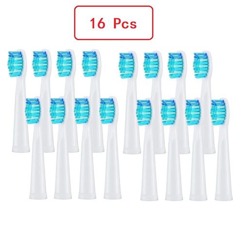4/8/12/16 Pices Ttes De Brosse De Rechange Pour Seago Pour Fairywill Tte De Brosse  Dents lectrique Dupont Brosse  Poils Recharge Nettoyage Des Dents - Type 16 Pcs White