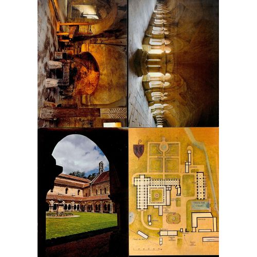 4 Cartes Postales De L'abbaye De Fontenay