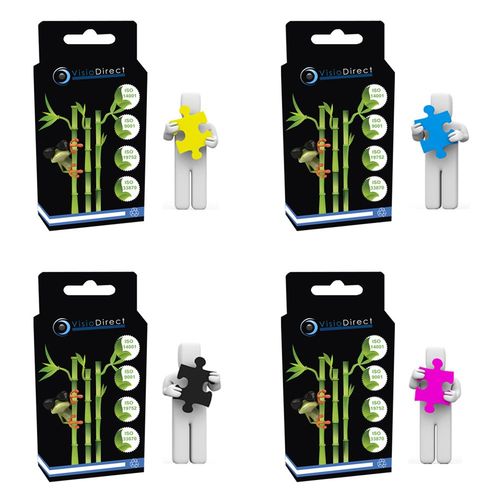 4 Cartouches D'encre Type Lm100bk Noir 500 Pages, Lm100c Cyan Lm100m Magenta Lm100y Jaune 600 Pages, Pour Lexmark Platinum Pro 908