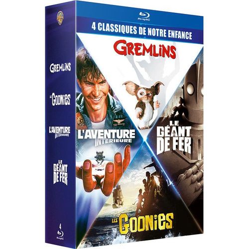 4 Classiques De Notre Enfance - Coffret : Gremlins + Les Goonies + L'aventure Intrieure + Le Gant De Fer - Pack - Blu-Ray