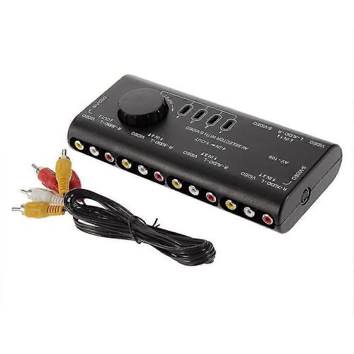 4 en 1 out av rca Switch Box av audio video signal switcher 4 way splitter