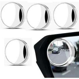 2 Pièces HD Rotatif Voiture Angle Mort Miroir sans Cadre Rond 360°Rotate HD  Verre Auto-adhésif Convexe Vue Arrière Voiture Côté Miroir Angle Mort  Extérieur pour Véhicules, SUV,Moto : : Auto et Moto