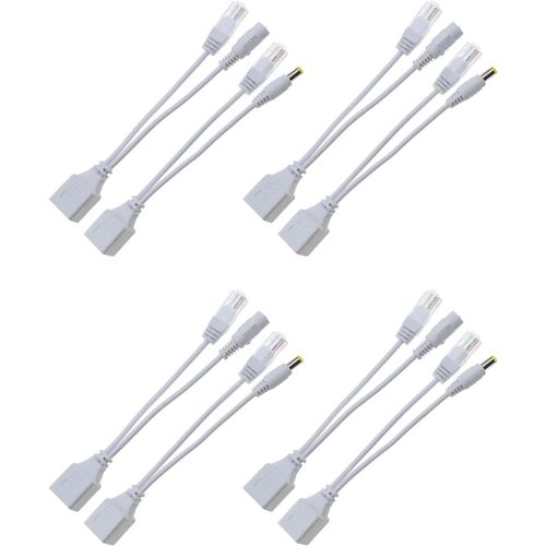 4 Paires POE Câble Injecteur et Câble Répartiteur Adaptateur de Prise