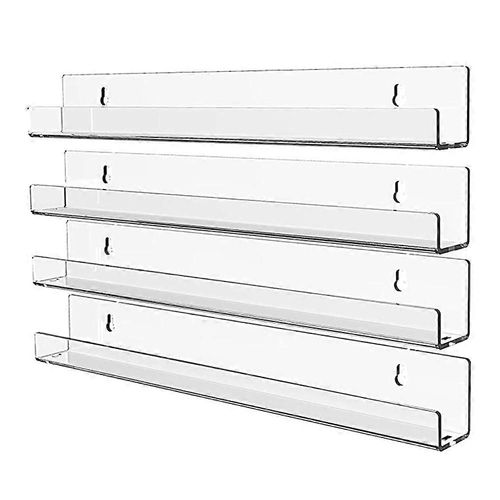 4 Pcs Acrylique Clair Flottant tagre, Invisible Mur Mont tagre, Moderne Affichage DImage Jouet O